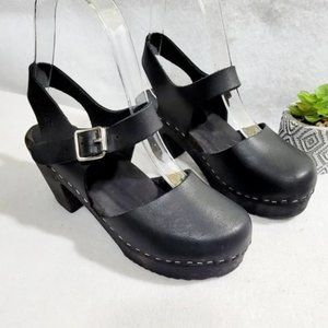 COPY - Lotta Highwood Black Stockholm Swedish Clogs Size 36/6/